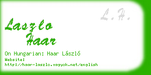 laszlo haar business card