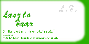 laszlo haar business card